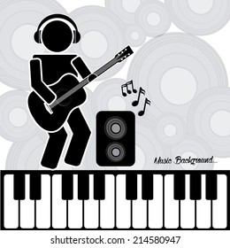 abstract music background with some special objects