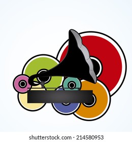 abstract music background with some special objects