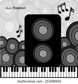 abstract music background with some special objects