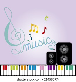 abstract music background with some special objects