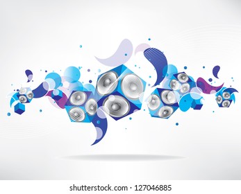 abstract music background with subwoofer