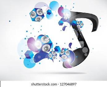 abstract music background with subwoofer