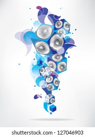 abstract music background with subwoofer