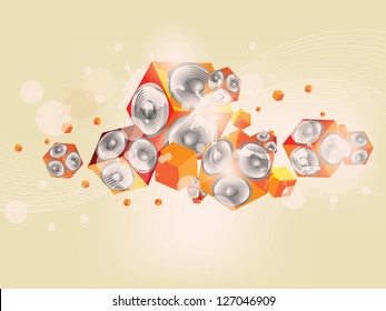 abstract music background with subwoofer