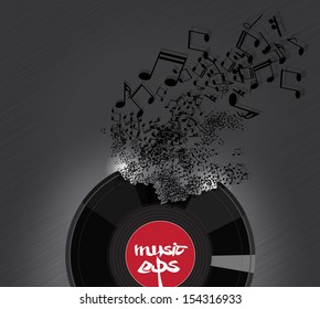 Abstract music background. Vector