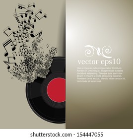 Abstract music background vector