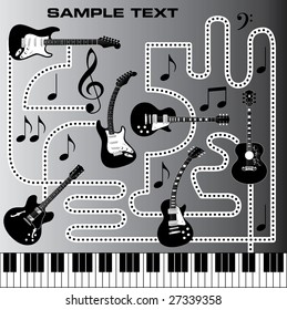 An abstract music background in vector format