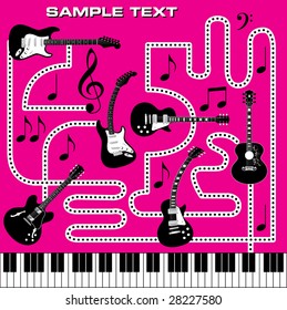 An abstract music background in vector format