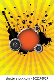 Abstract music background. Vector illustration. Clip-art