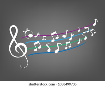 Abstract music background vector illustration