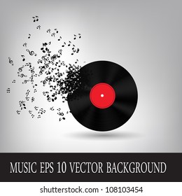 Abstract music background vector illustration for your design