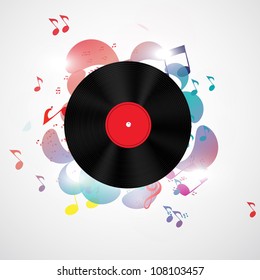 Abstract music background vector illustration for your design
