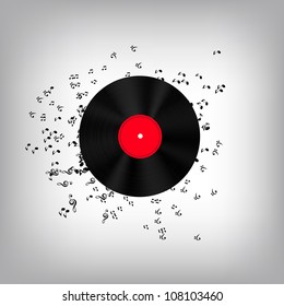 Abstract music background vector illustration for your design
