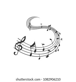 Abstract music background vector illustration for your design. EPS10