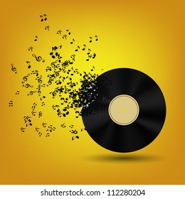 Abstract music background vector illustration for your design