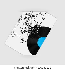 Abstract music background vector illustration for your design