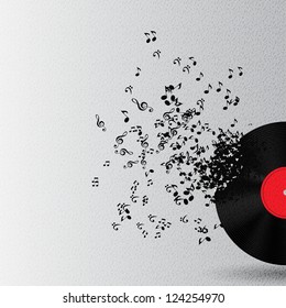 Abstract music background vector illustration for your design