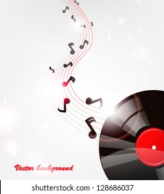 Abstract music background vector illustration for your design vector