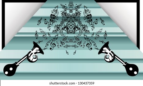 Abstract music background vector illustration for your design