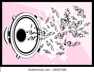 Abstract music background vector illustration for your design