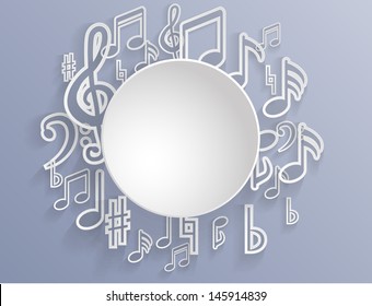 Abstract music background. Vector illustration 