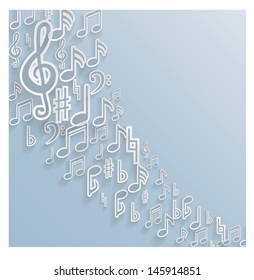 Abstract music background. Vector illustration 