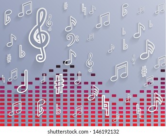 Abstract music background. Vector illustration 