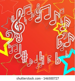 Abstract music background. Vector illustration  