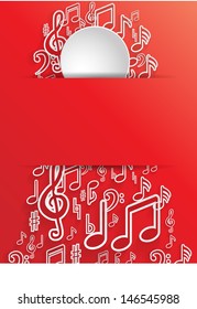 Abstract music background. Vector illustration 
