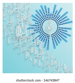 Abstract music background. Vector illustration 