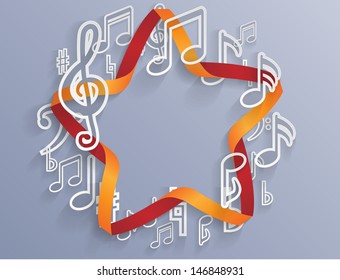 Abstract music background. Vector illustration 