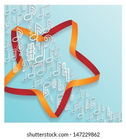 Abstract music background. Vector illustration 