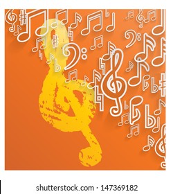Abstract music background. Vector illustration 