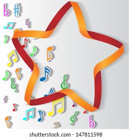 Abstract music background. Vector illustration 
