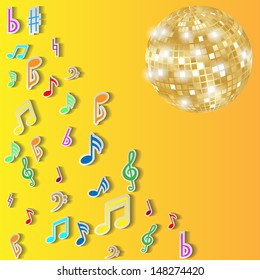 Abstract music background. Vector illustration 