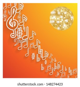Abstract music background. Vector illustration 