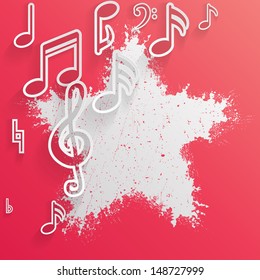 Abstract music background. Vector illustration  