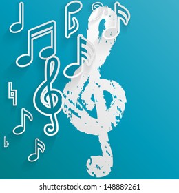 Abstract music background. Vector illustration 