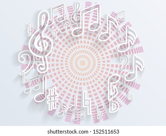 Abstract music background. Vector illustration 