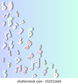 Abstract music background. Vector illustration 