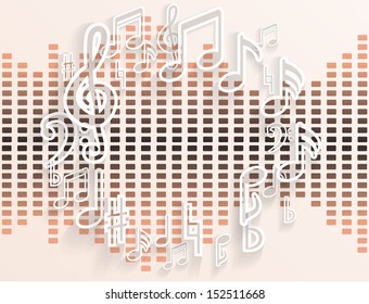 Abstract music background. Vector illustration 