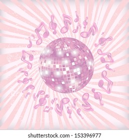 Abstract music background. Vector illustration