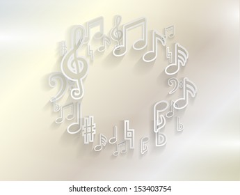 Abstract music background. Vector illustration 