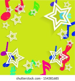 Abstract music background. Vector illustration 