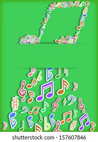 Abstract music background. Vector illustration 
