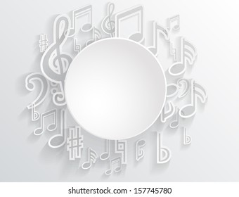 Abstract music background. Vector illustration 