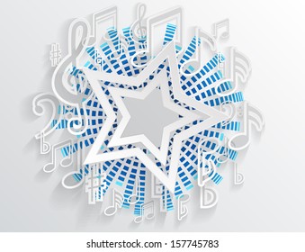 Abstract music background. Vector illustration 
