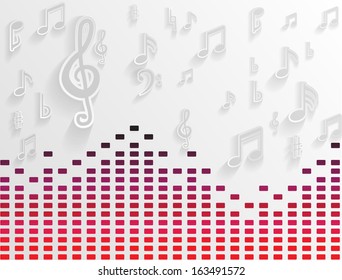 Abstract music background. Vector illustration 