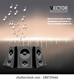 Abstract Music Background Vector Illustration