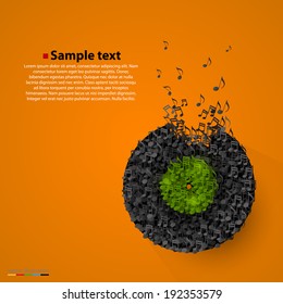 Abstract music background vector illustration for your design
